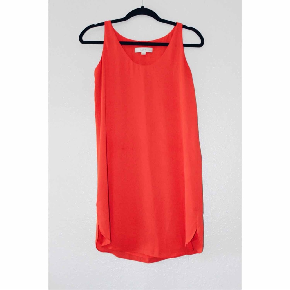 Loft Coral Sheath Dress